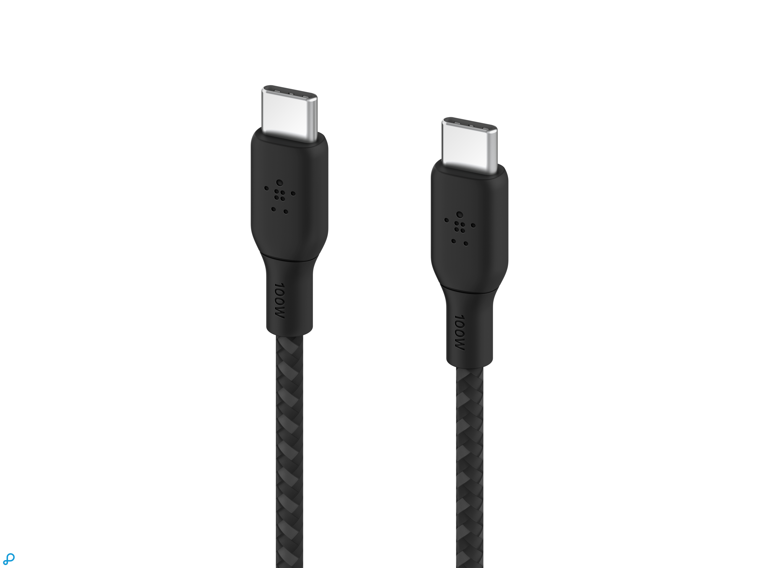 Belkin 100w USB-C Naar USB-C Gewoven Kabel 3M Wit-1