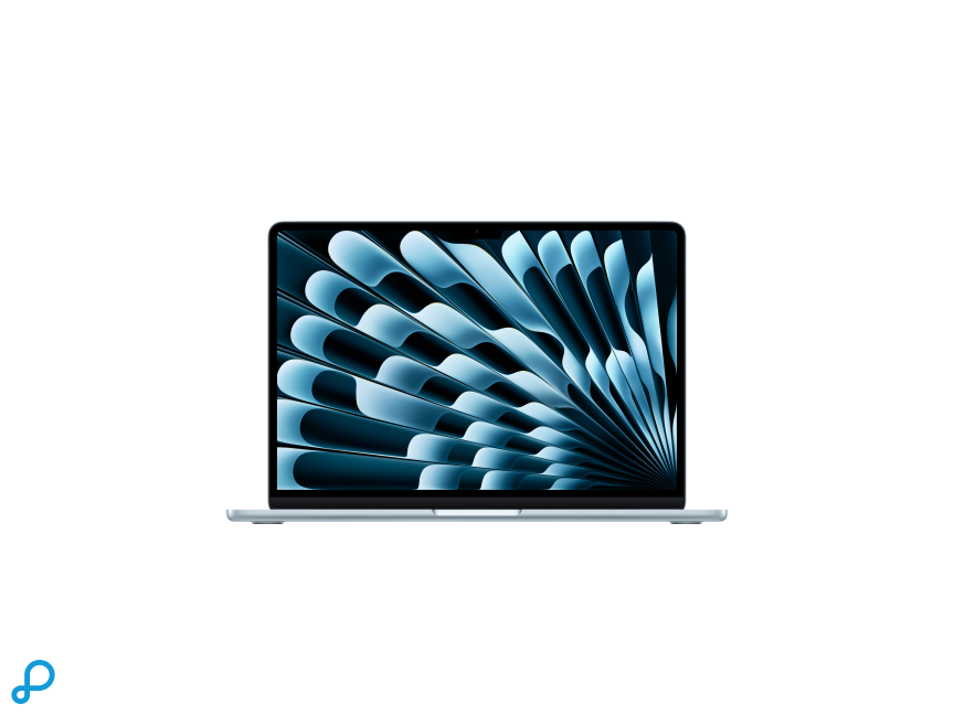 13-inch MacBook Air: Apple M5-chip met 10-core CPU en 10-core GPU, 24 GB, 1 TB SSD - Hemelsblauw