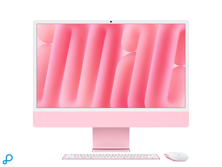 24-inch iMac with Retina 4.5K display: Apple M4 chip with 10-core CPU and 10-core GPU, 16GB, 512GB SSD - Pink