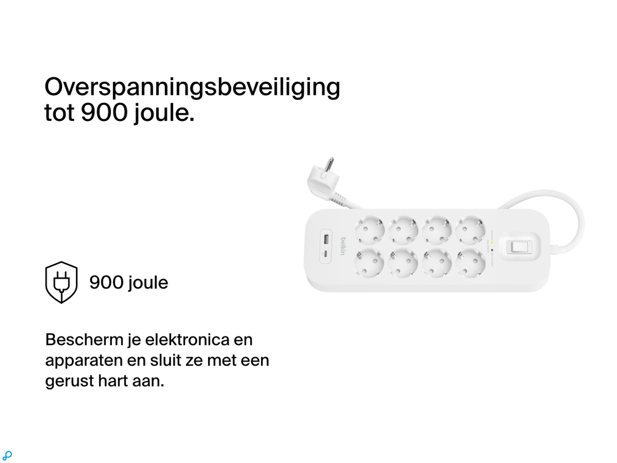 Belkin Surge Protection with USB C 8 Outlet-0