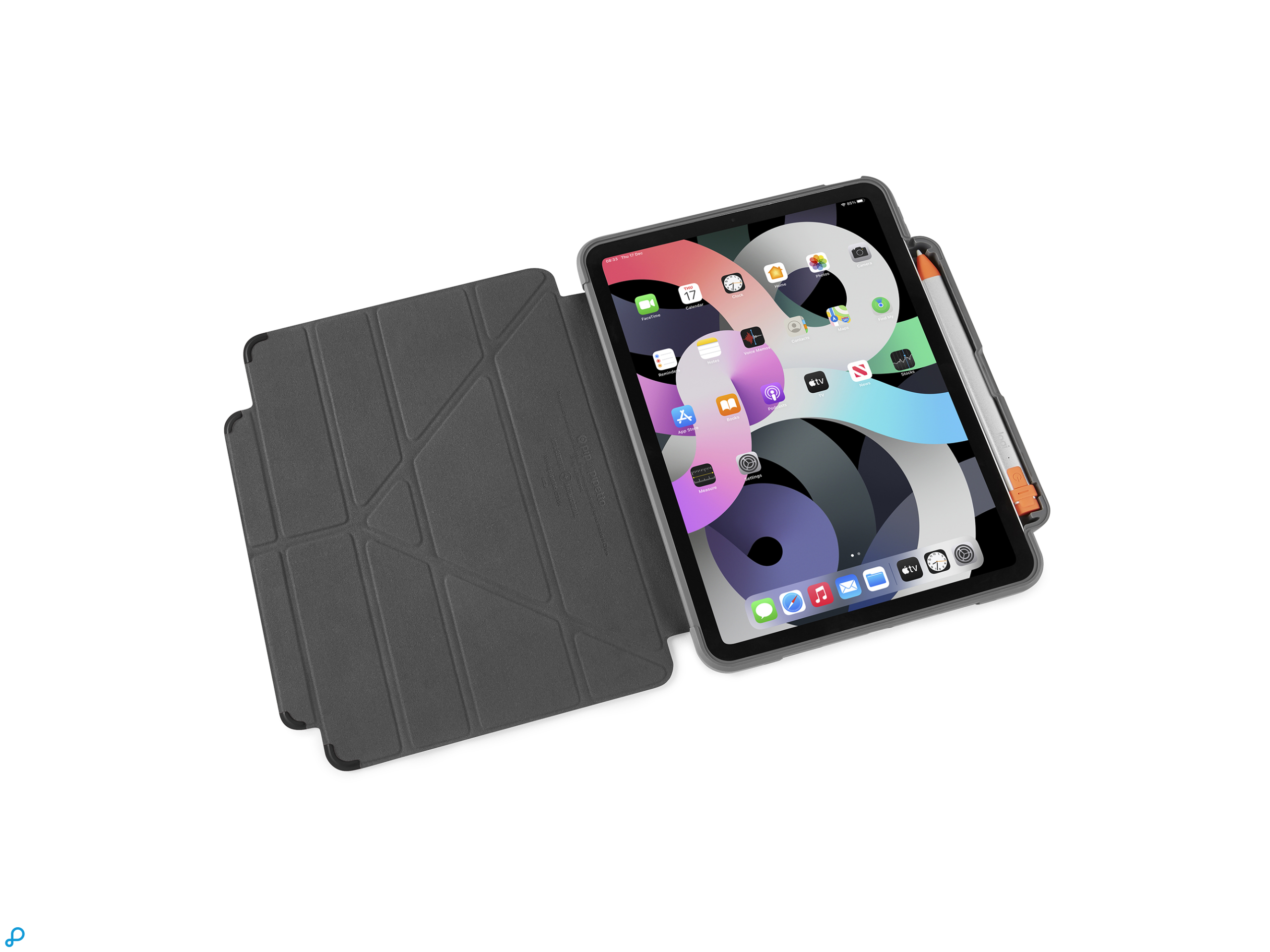 Pipetto Origami No2 Pencil Shield Case - iPad Air 10.9 (2022/2020) - Black-1