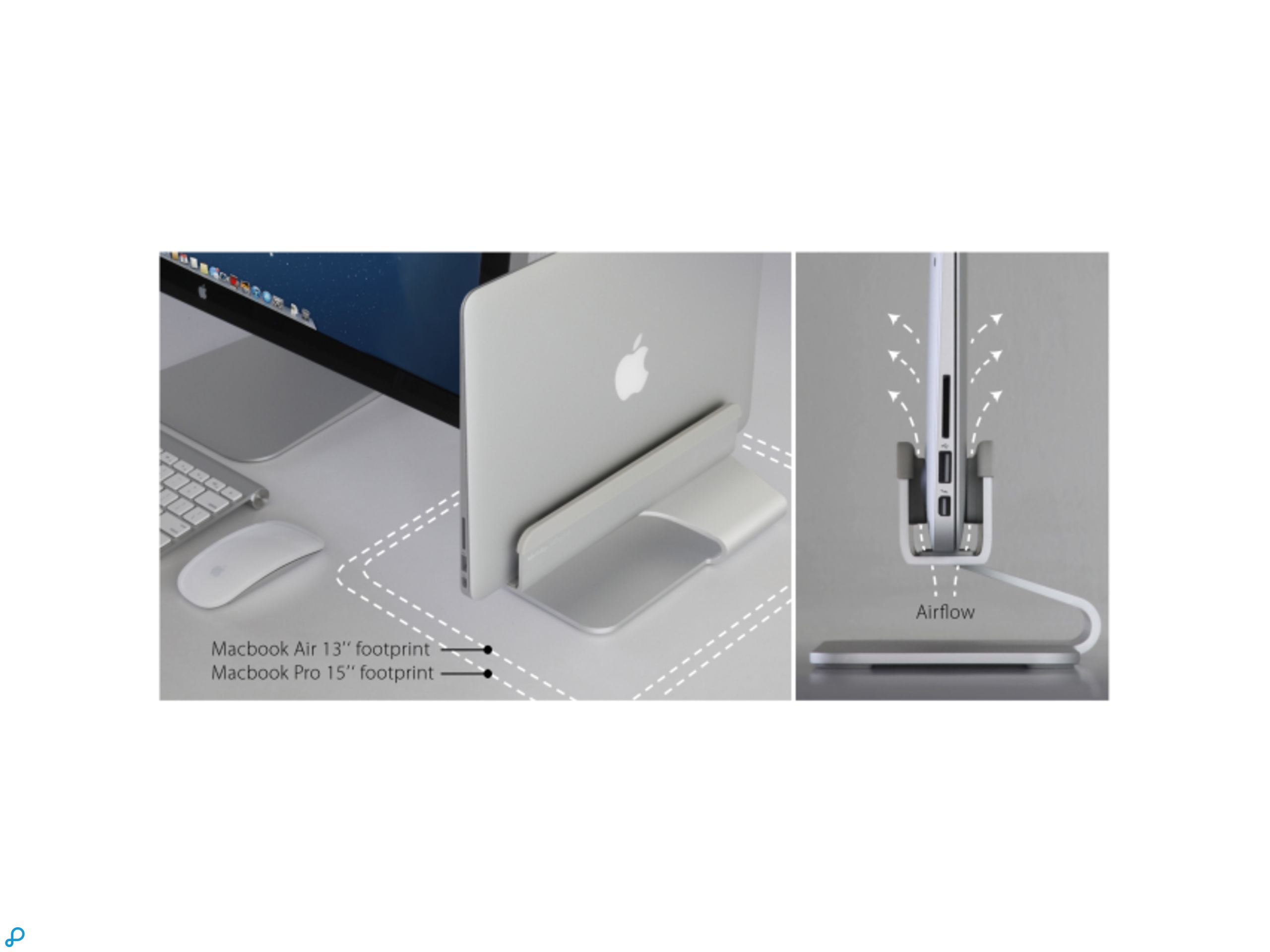 Rain Design mTower Vertical Laptop Stand - Space Grey-3