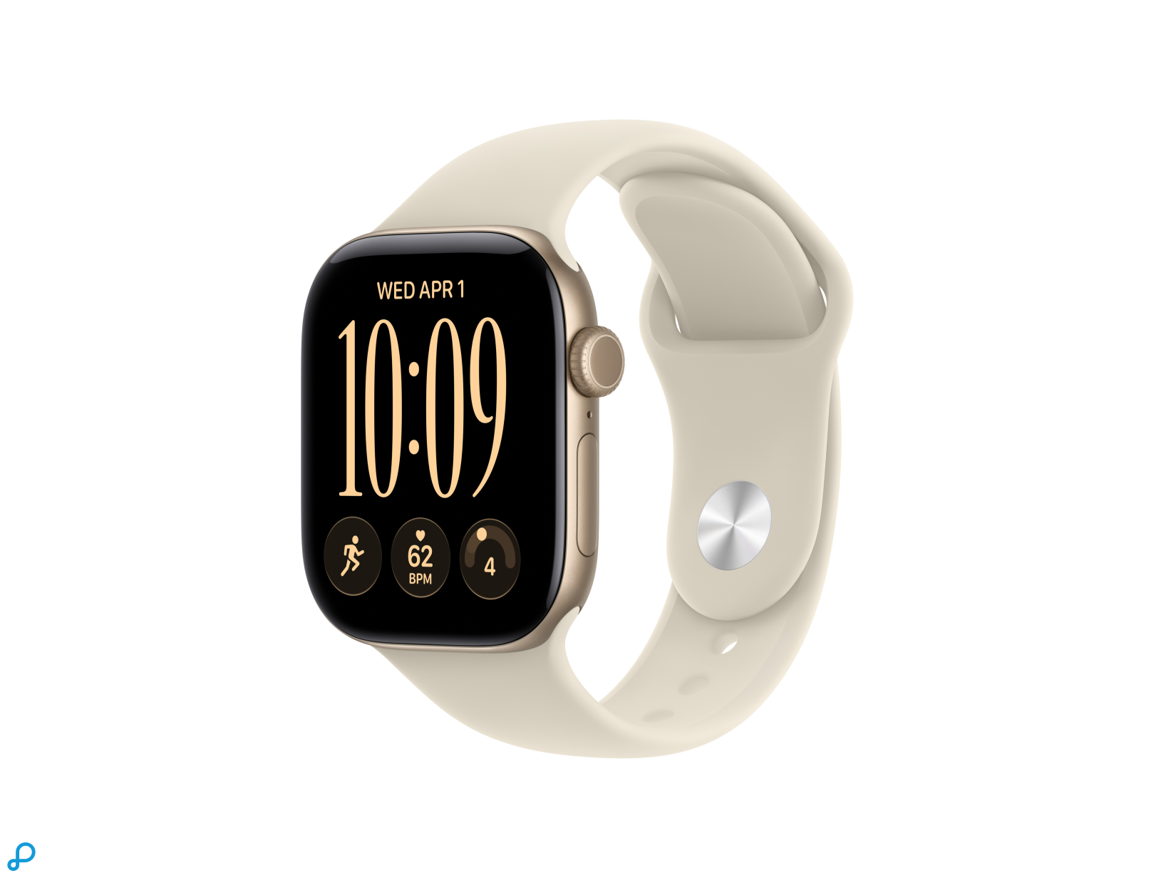 Apple Watch Series 12 GPS 42mm Light Gold Aluminium Case with Sand Sport Band - M/L-0