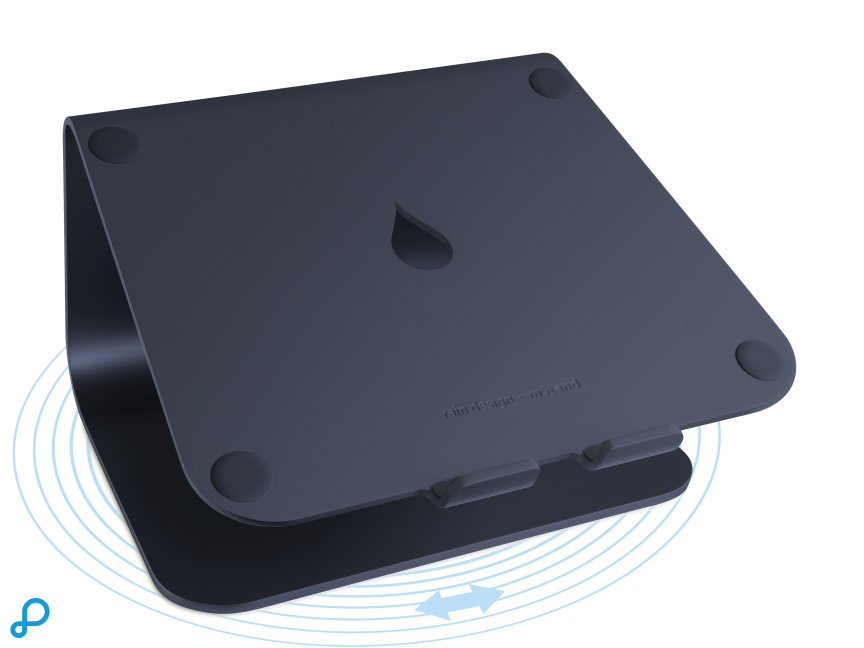 Rain Design mStand 360 Laptop Stand + Swivel Base - Midnight
