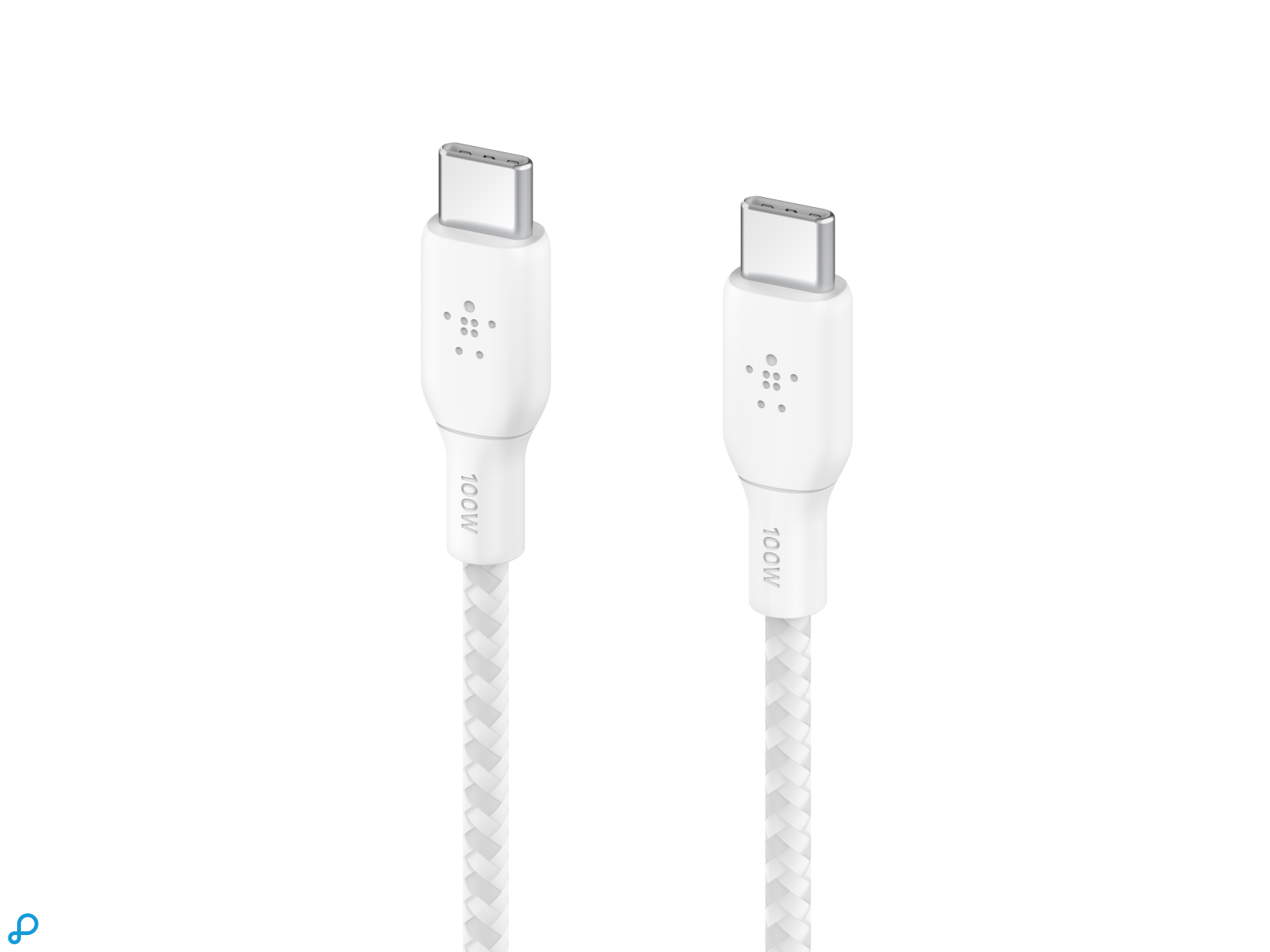 Belkin 100w USB-C Naar USB-C Gewoven Kabel 2M Wit-1