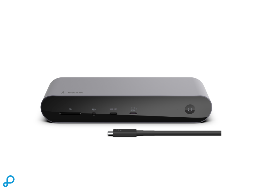 Belkin Thunderbolt 4 Pro Dock Triple display support at 8K Thunderbolt 4 USB C USB A HDMI SD GbE Audio Mac/PC compatible