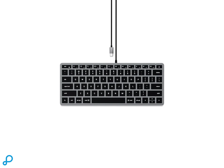 Satechi Slim W1 wired keyboard space gray