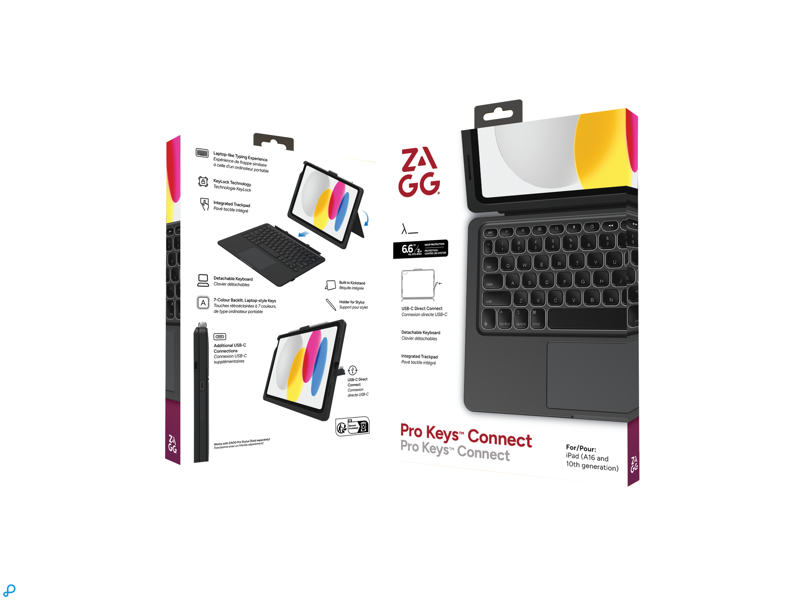 Zagg Pro Keys 2 Connect Voor Apple iPad 10.9" (10th Gen)/A16 Black Qwerty UK-6