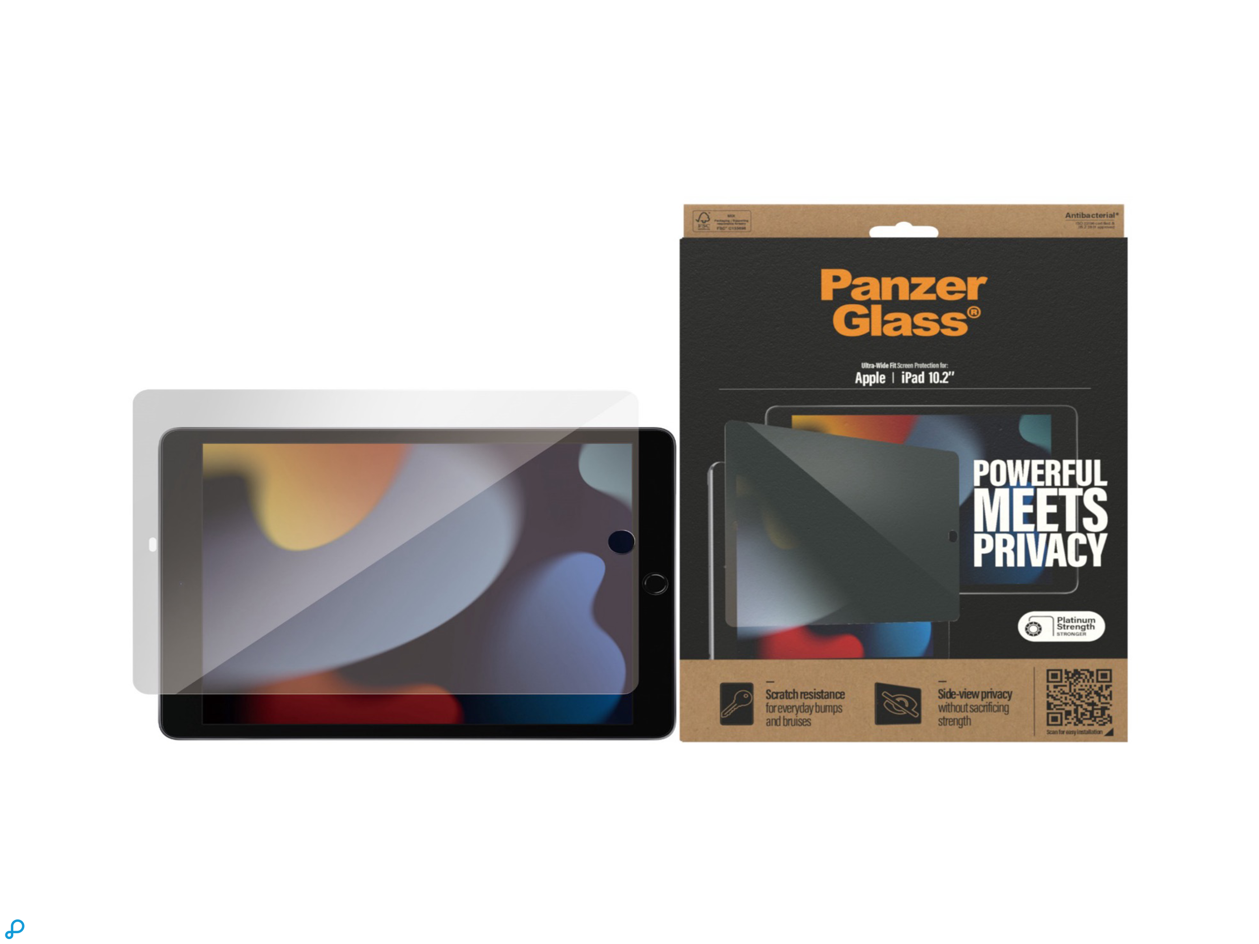 PanzerGlass Apple iPad 10.2 inch Privacy Case Friendly - Anti-Bacterial-0