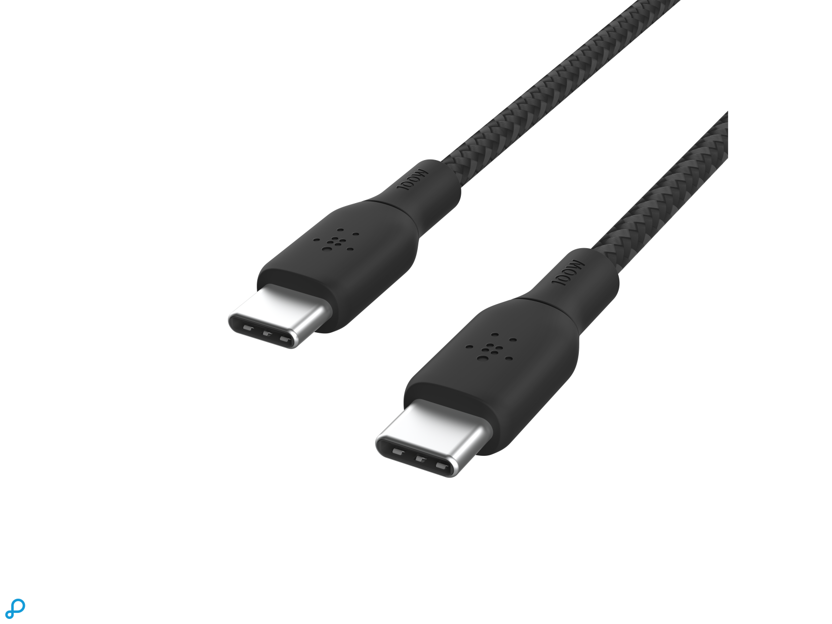 Belkin 100w USB-C Naar USB-C Gewoven Kabel 3M Zwart-4
