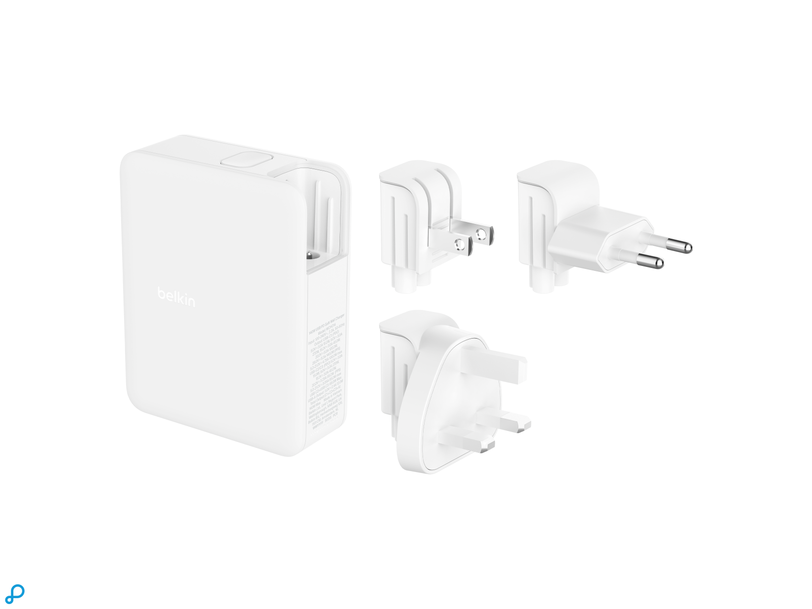 Belkin PD 140W GAN WALL CHARGER, WHT WITH UK+EU+US PLUG-2