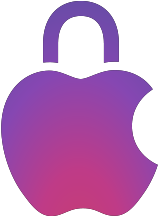 Apple logo met een hangslot dat wijst op privacy