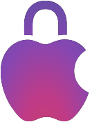 Apple logo met een hangslot dat wijst op privacy