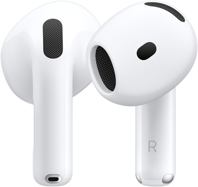 Voor- en achterkant van AirPods 5 met het nieuwe design