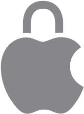 Apple logo met een hangslot