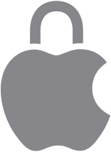 Apple logo met een hangslot