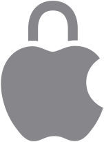 Apple logo met een hangslot