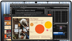 MacBook Pro met PROLED XDR-display, kleur spacezwart, op het display wordt gewerkt aan een Microsoft PowerPoint-presentatie, terwijl JupyterLab en Terminal worden gebruikt voor de content