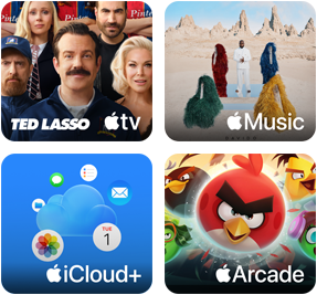 Apple One-tiles: Apple TV, Apple Music, iCloud+ en Apple Arcade