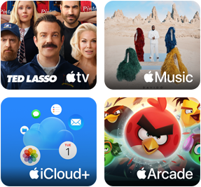 Apple One-tiles – Apple TV, Apple Music, iCloud+ en Apple Arcade